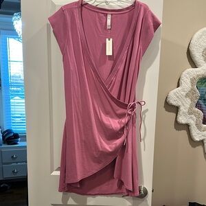 Women’s Pink Wrap Front Dress